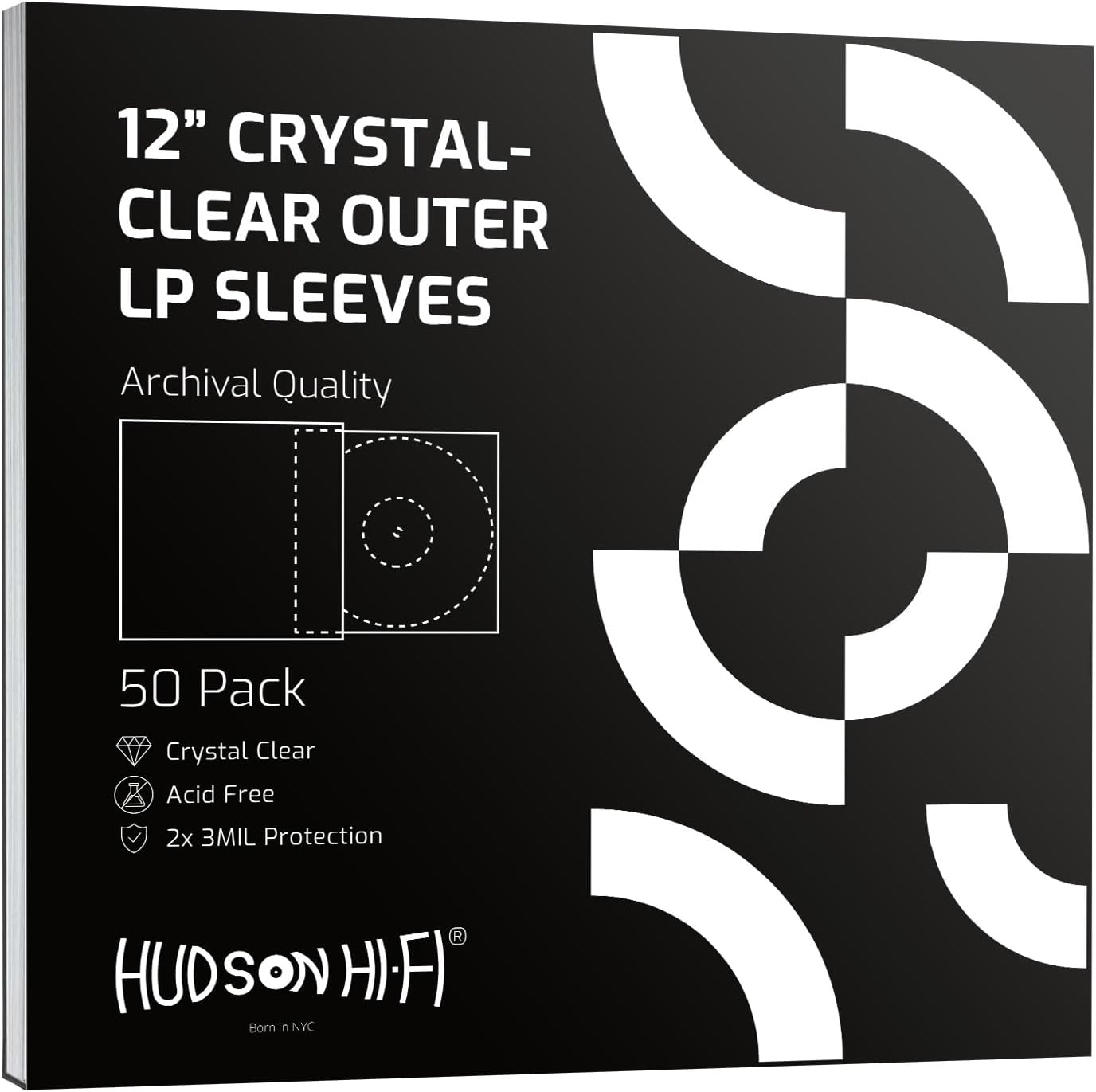 Hudson Hi-Fi Anti-Static Vinyl Record Sleeves