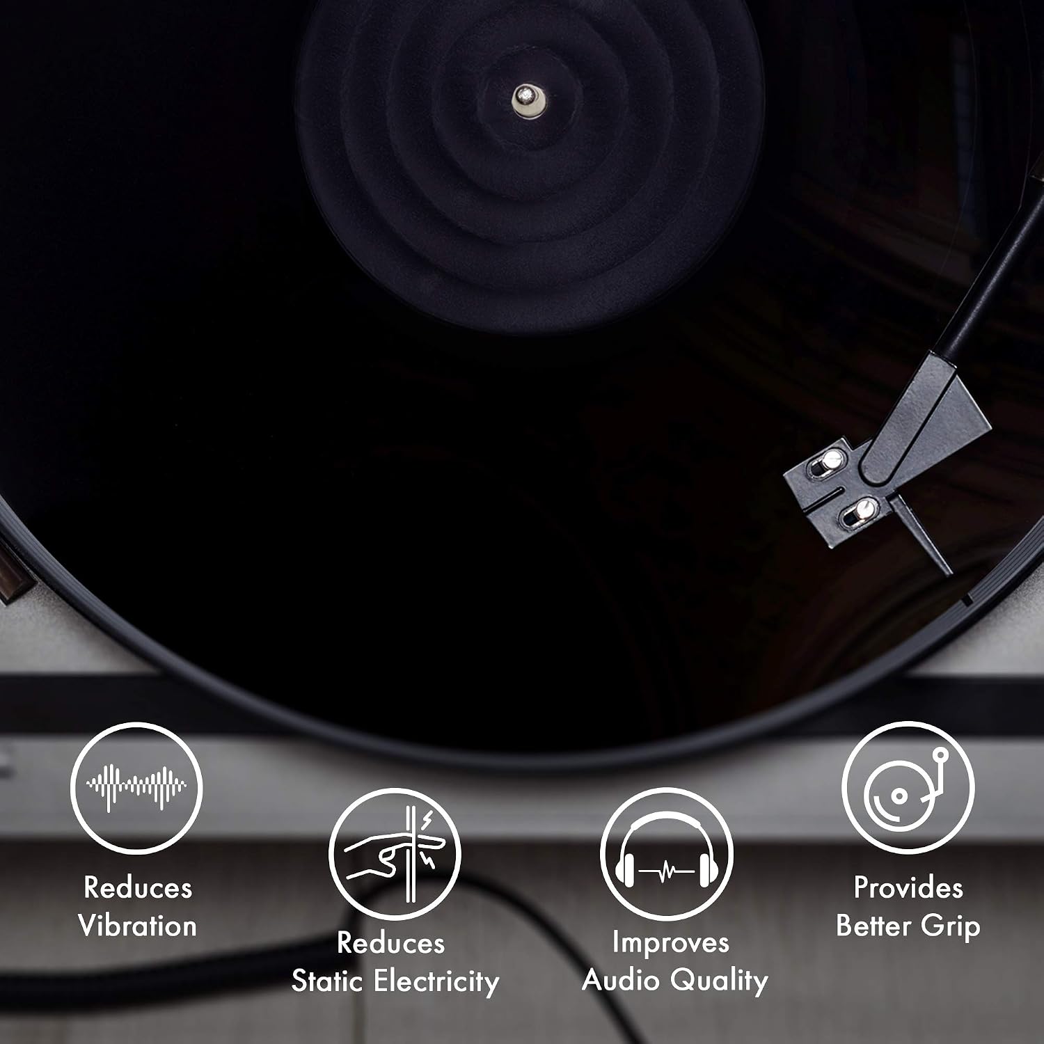 PRO SPIN Black Acrylic Turntable Mat