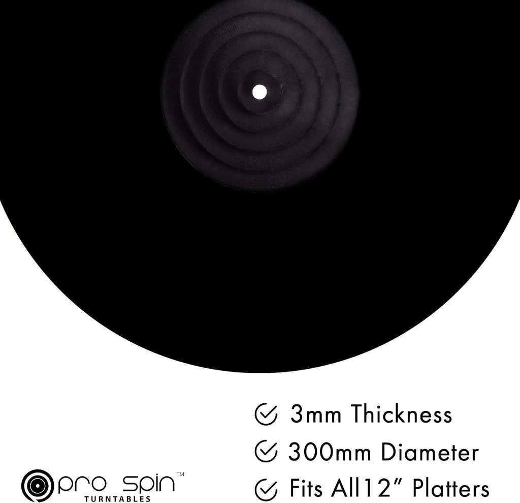PRO SPIN Black Acrylic Turntable Mat