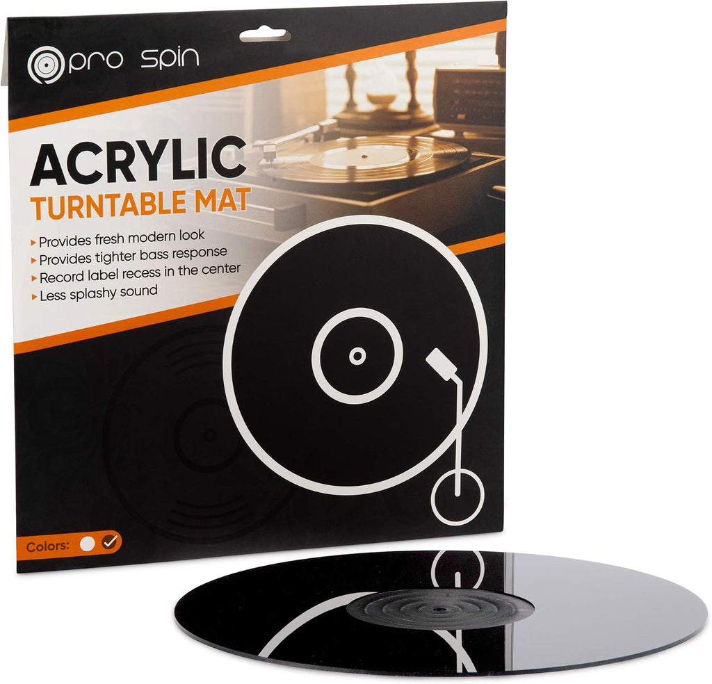 PRO SPIN Black Acrylic Turntable Mat