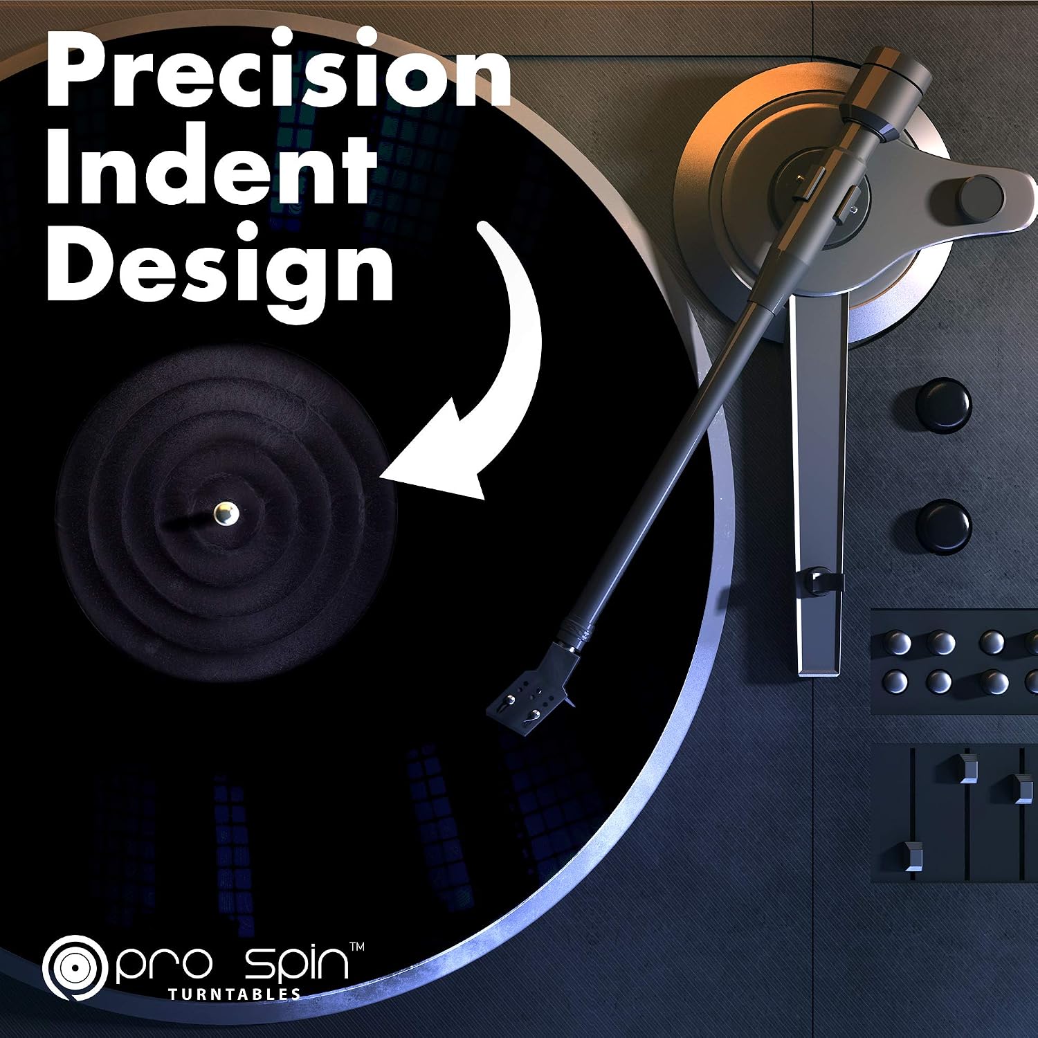 PRO SPIN Black Acrylic Turntable Mat
